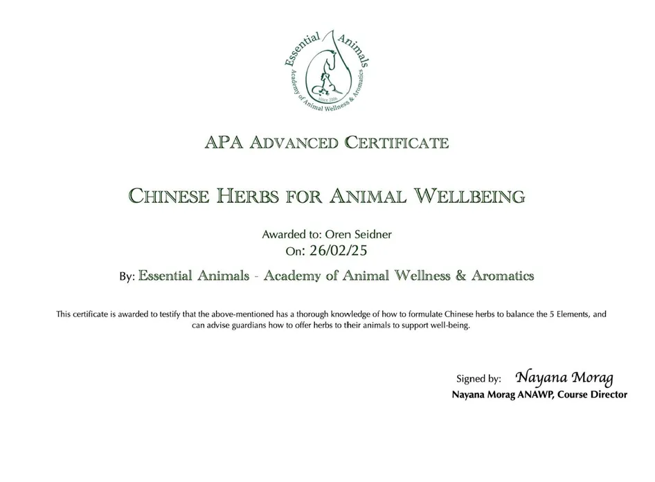 Diploma Herbs for Animals